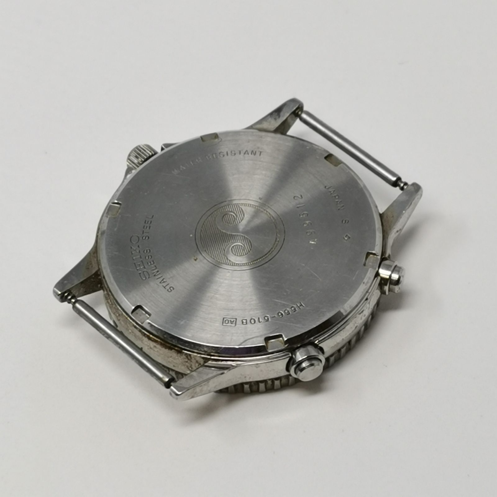 SEIKO シルバーウェーブ　H556-510B イエロー　クォーツ　ケースのみ　動作未確認　中古品　管理番号KKVUKO736