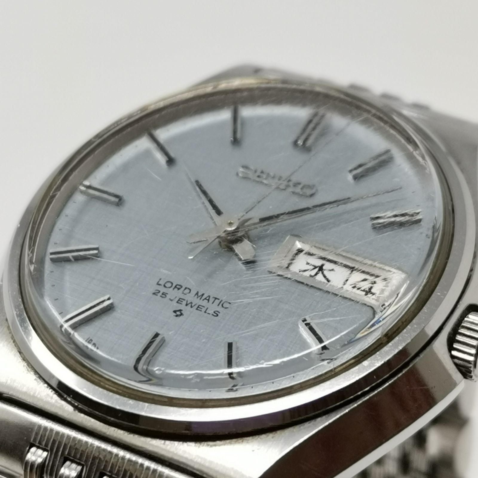 稼働品 SEIKO ロードマチック 25石 5606-7010 シルバー 時計 腕時計 中古品 管理番号KKVNKO280
