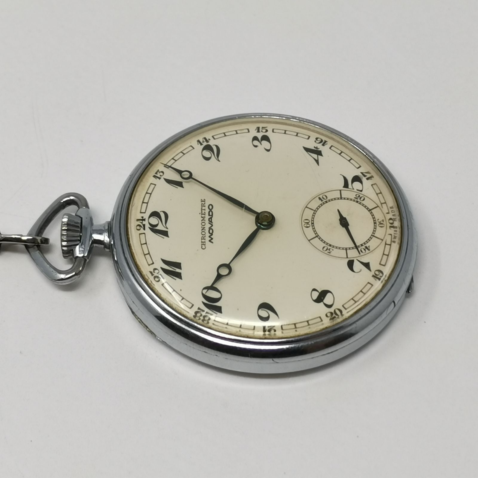 CHRONOMETRE MOVADO 手巻き　懐中時計　動作未確認　時計　中古品　管理番号KKVNKO292