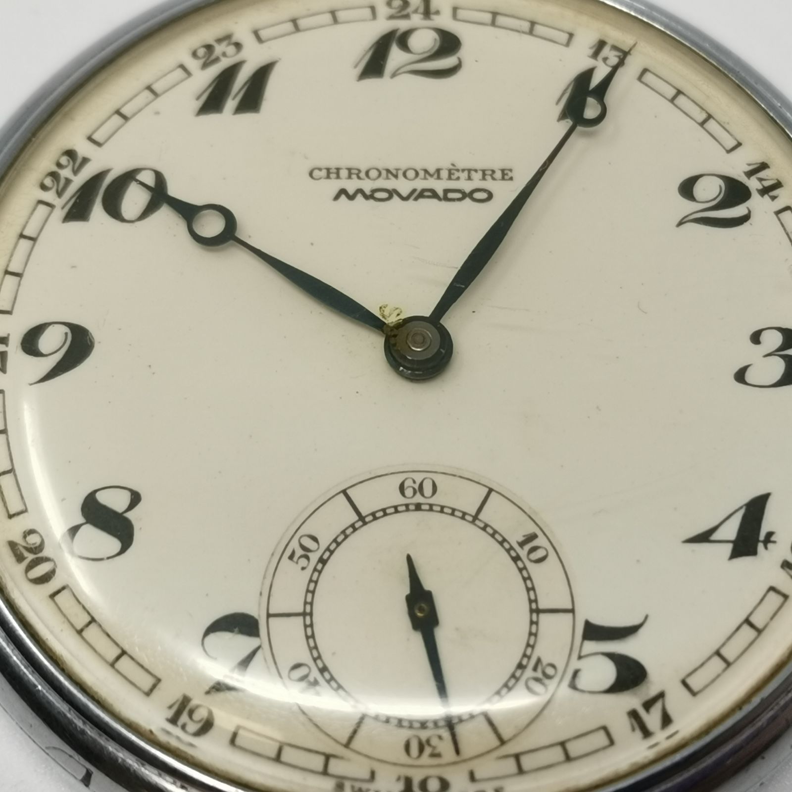 CHRONOMETRE MOVADO 手巻き　懐中時計　動作未確認　時計　中古品　管理番号KKVNKO292
