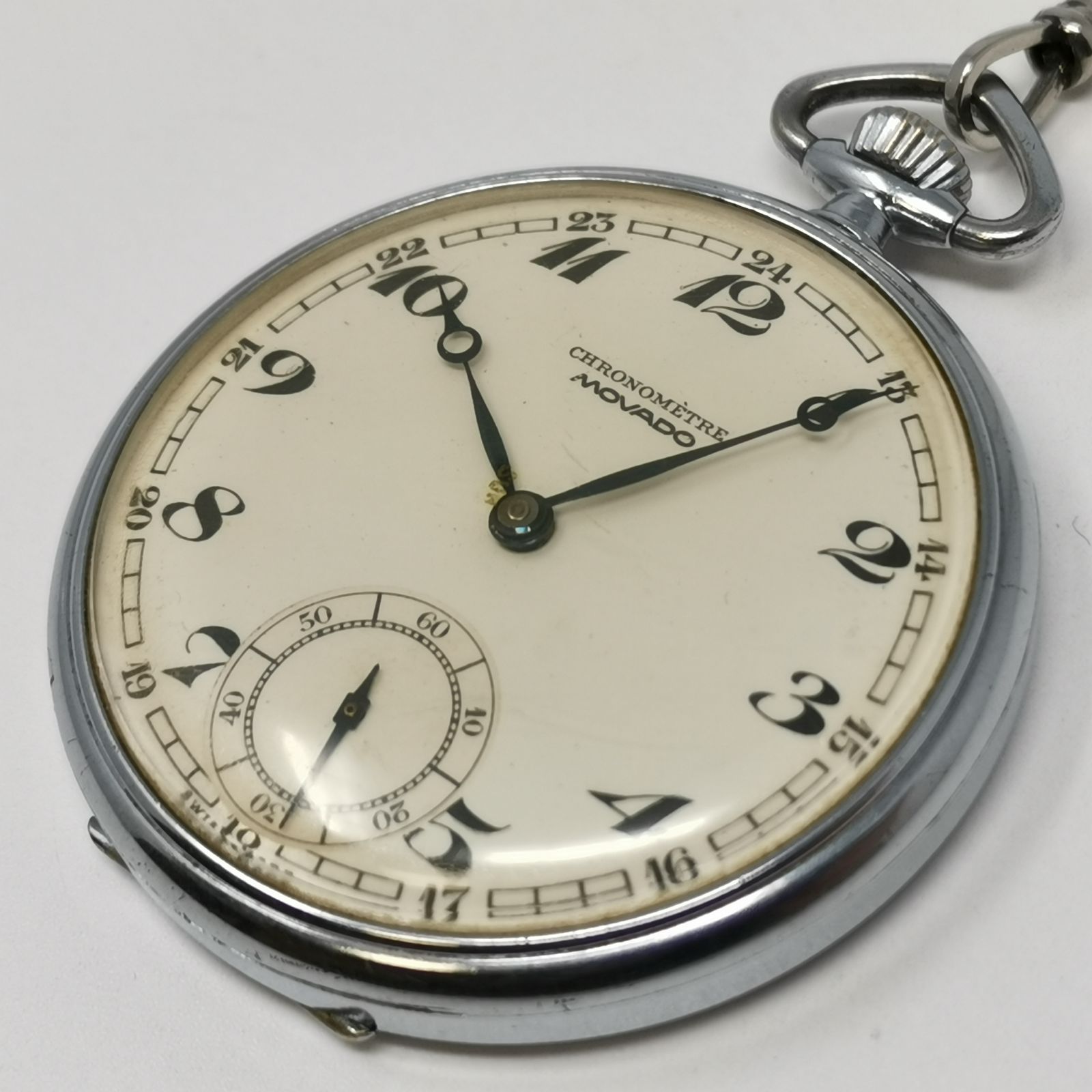CHRONOMETRE MOVADO 手巻き　懐中時計　動作未確認　時計　中古品　管理番号KKVNKO292