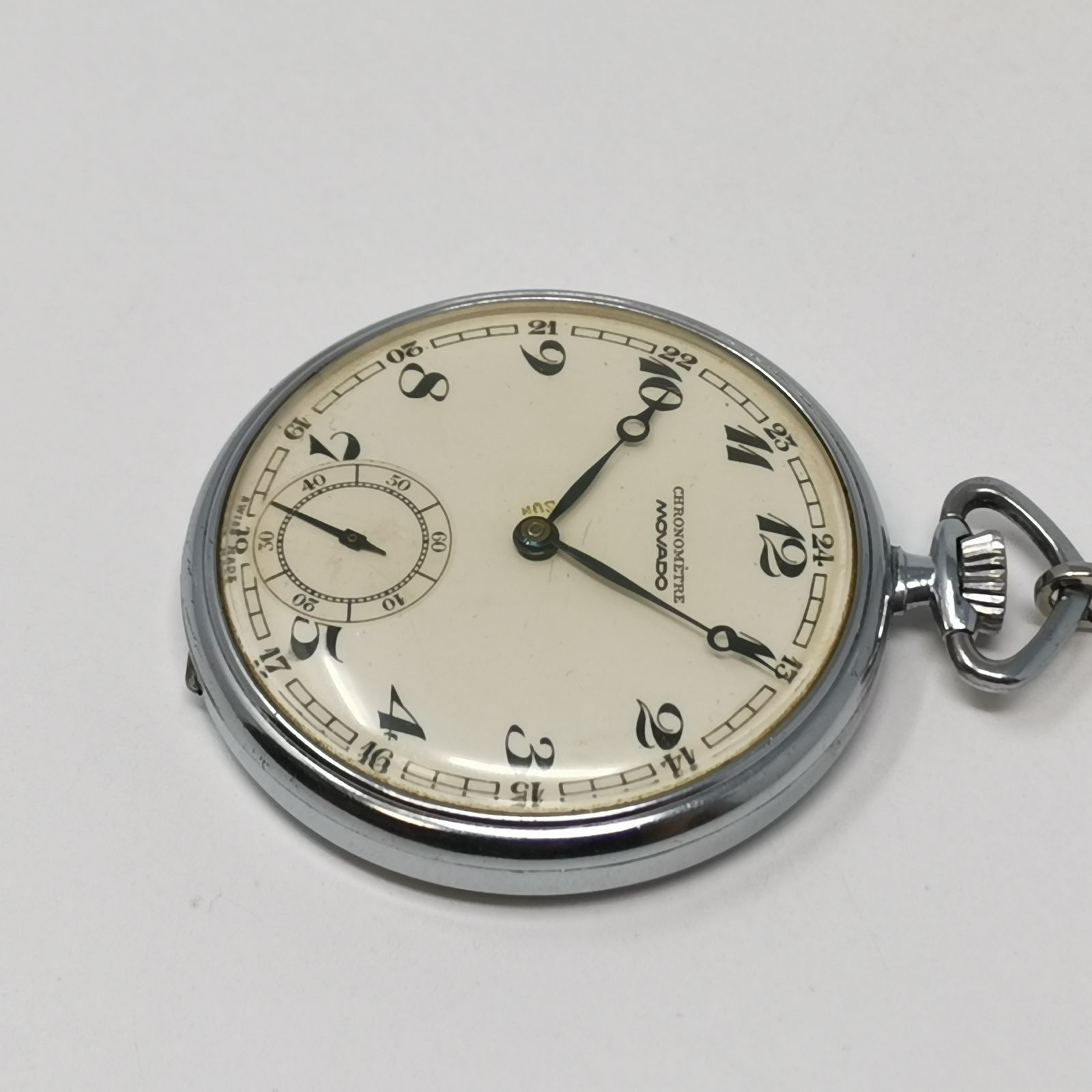 CHRONOMETRE MOVADO 手巻き　懐中時計　動作未確認　時計　中古品　管理番号KKVNKO292