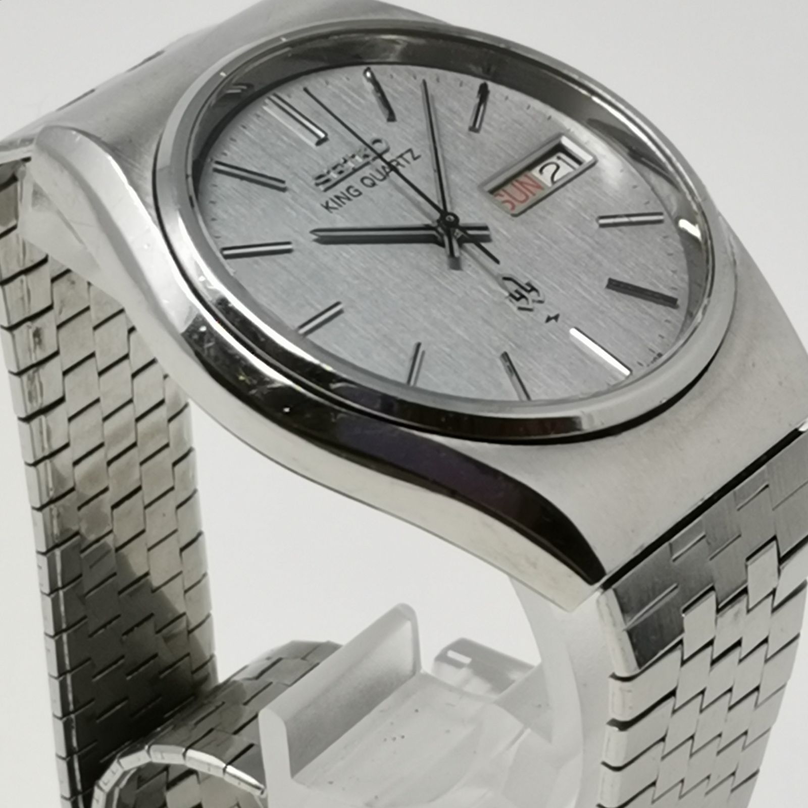 セイコー 時計 中古品 4-384 SEIKO キングクォーツ 5856-8030 シルバー 