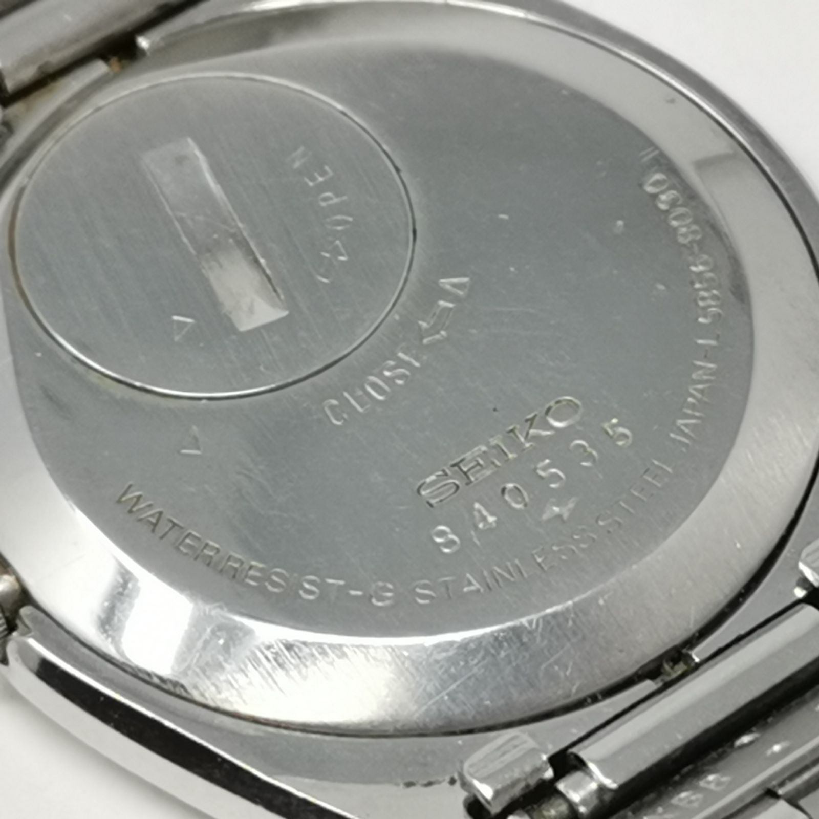 セイコー 時計 中古品 4-384 SEIKO キングクォーツ 5856-8030 シルバー 
