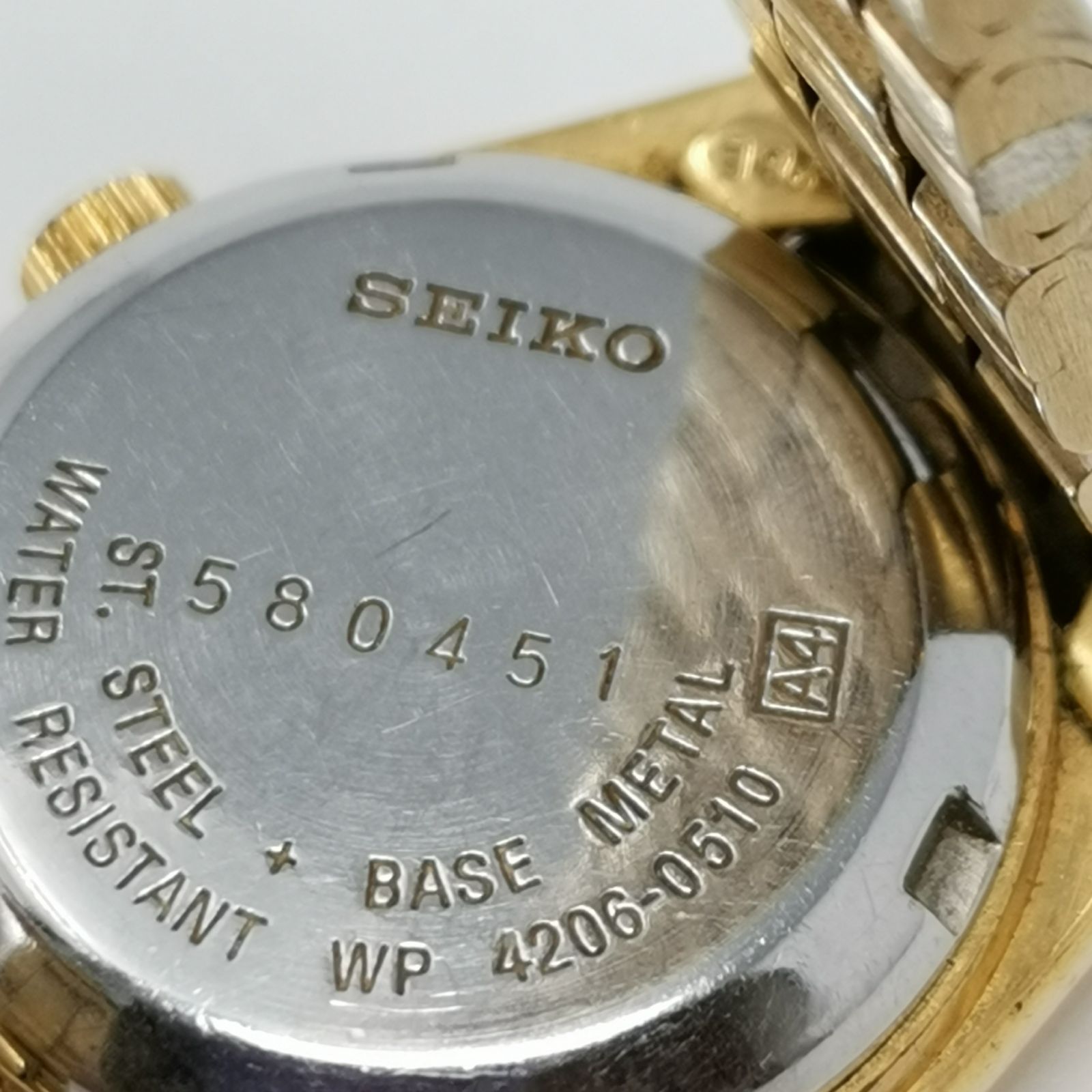 稼働品 SEIKO 5 オートマチック 自動巻き ゴールドカラー 4206-0510 