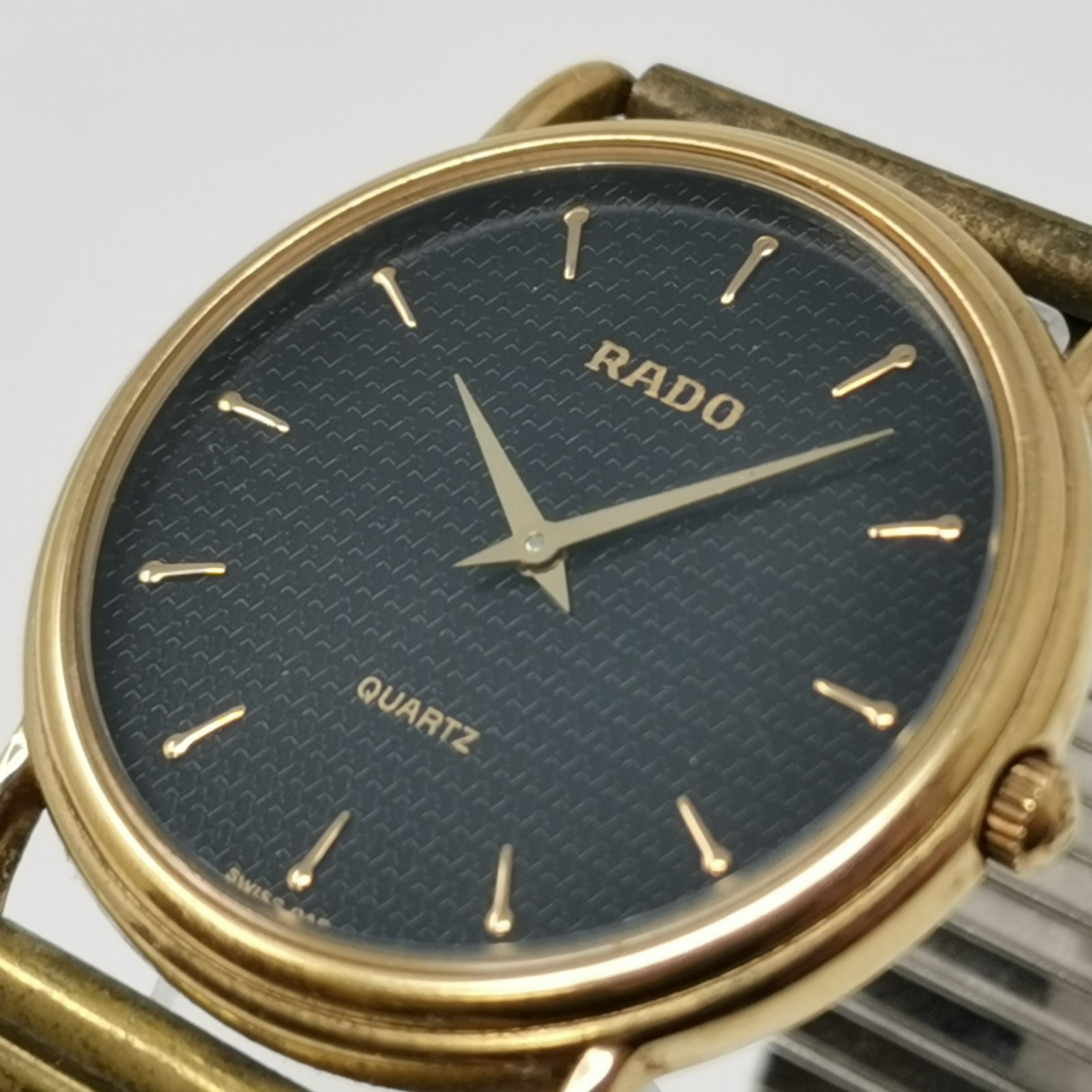 RADO 時計　クォーツ　黒文字盤　動作未確認品　中古品　管理番号ARCYKO4143 8,520円