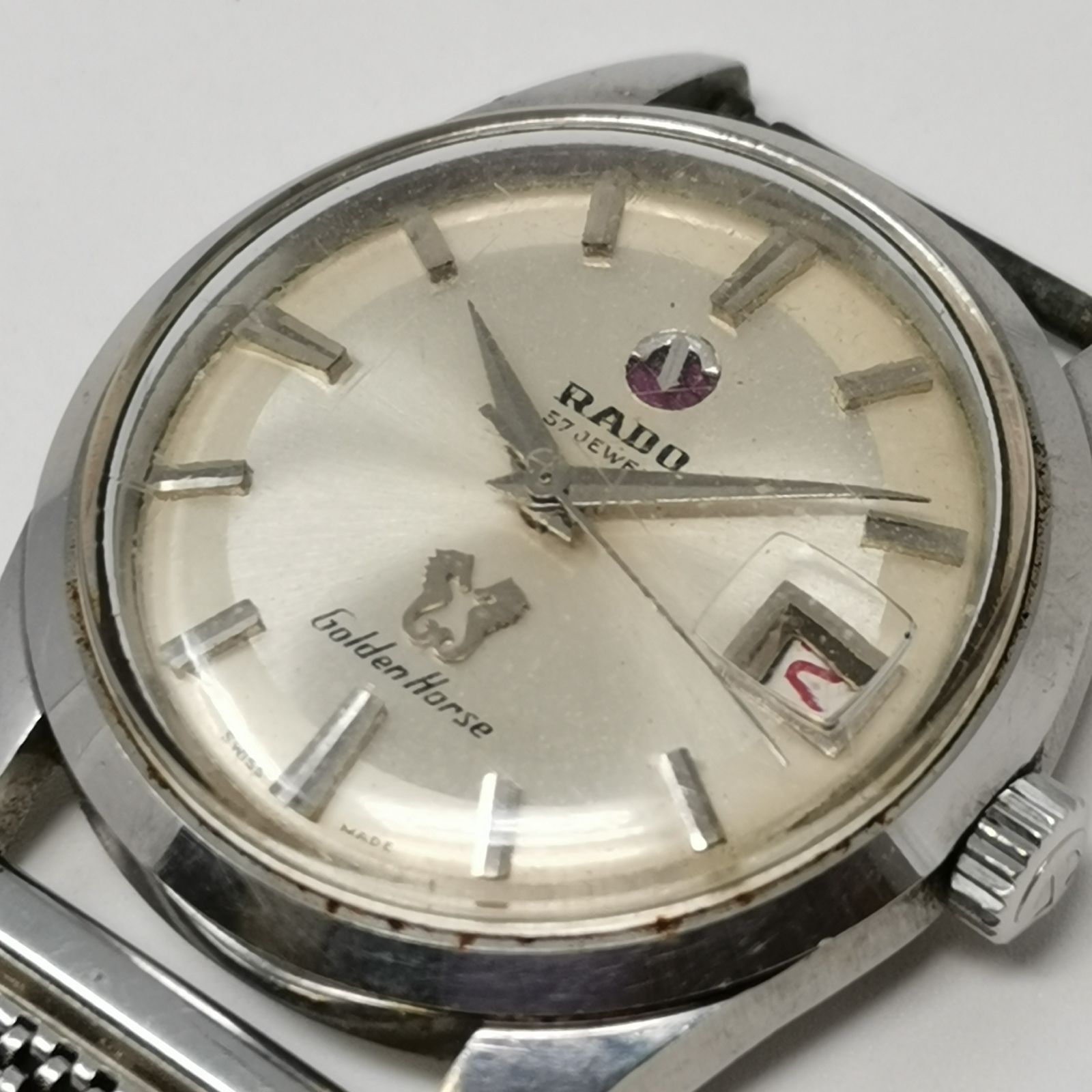 RADO Golden Horse 自動巻き時計 ベルトちぎれ 稼働 ヴィンテージ 中古