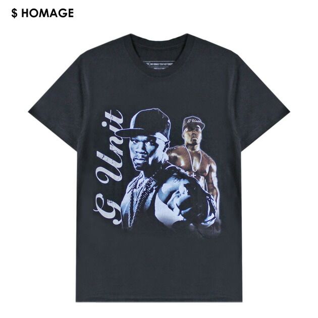 VXID | 50 CENT G-UNIT TEE (BLACK) 50セント Tシャツ ロゴ グラフィック プリント トップス ブラック
