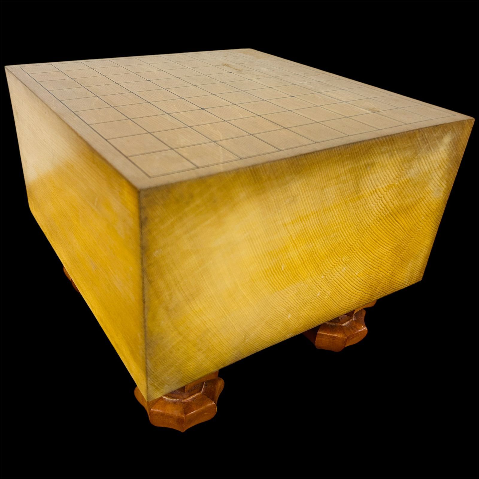 脚付将棋盤 5.9寸 柾目 天地柾 四方柾 ヘソ有り 10kg