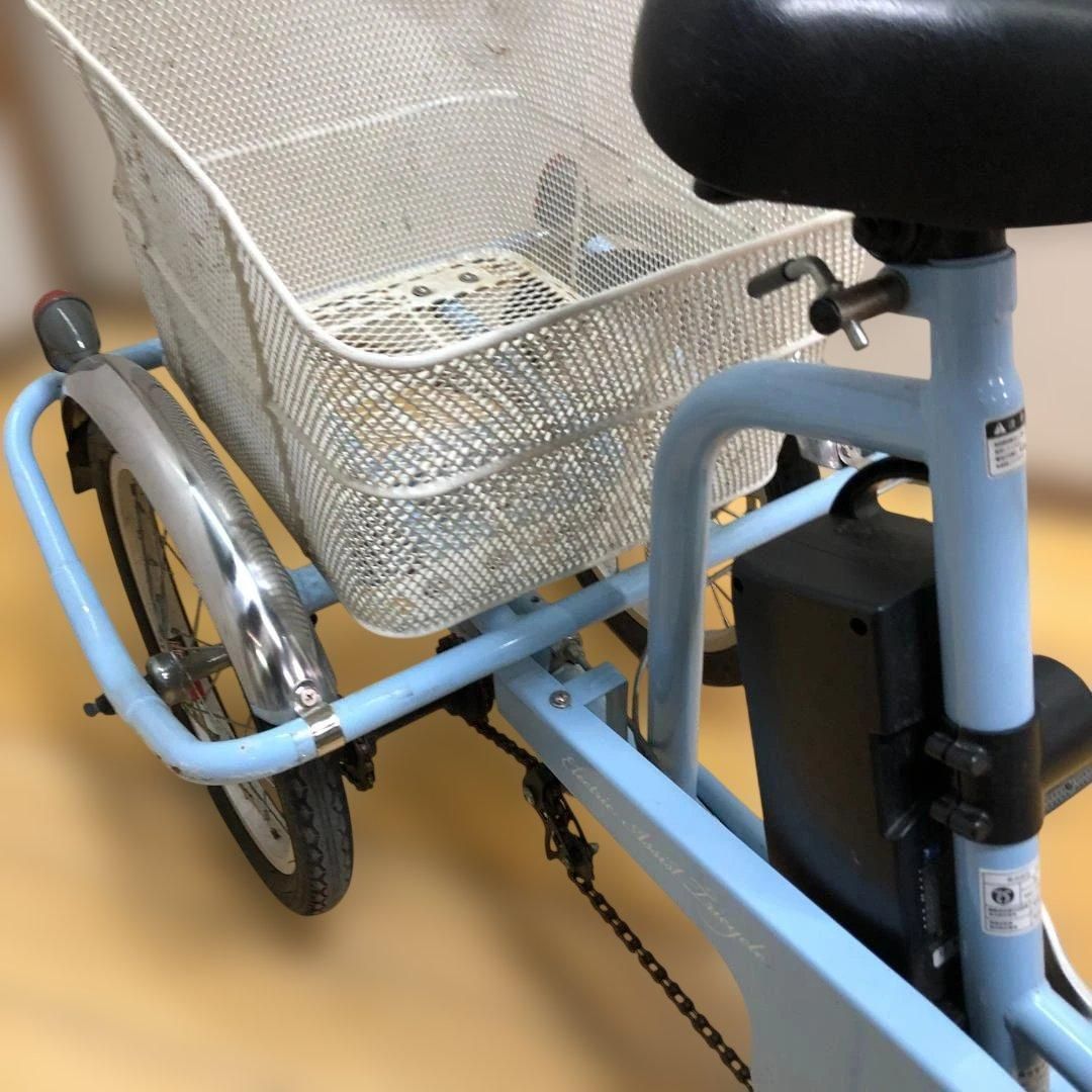電動アシスト三輪自転車 ミムゴ MG-TRM20EB 前後大型カゴ付き 三輪自転車 買い物用 高齢者向け 安定走行 シニアカー代替モデル 電動三輪車 動作確認済  【糸島市内 送料無料】 260405-2 電動アシスト三輪自転車 ミムゴ MG-TRM20EB 前後大型カゴ付き 三輪
