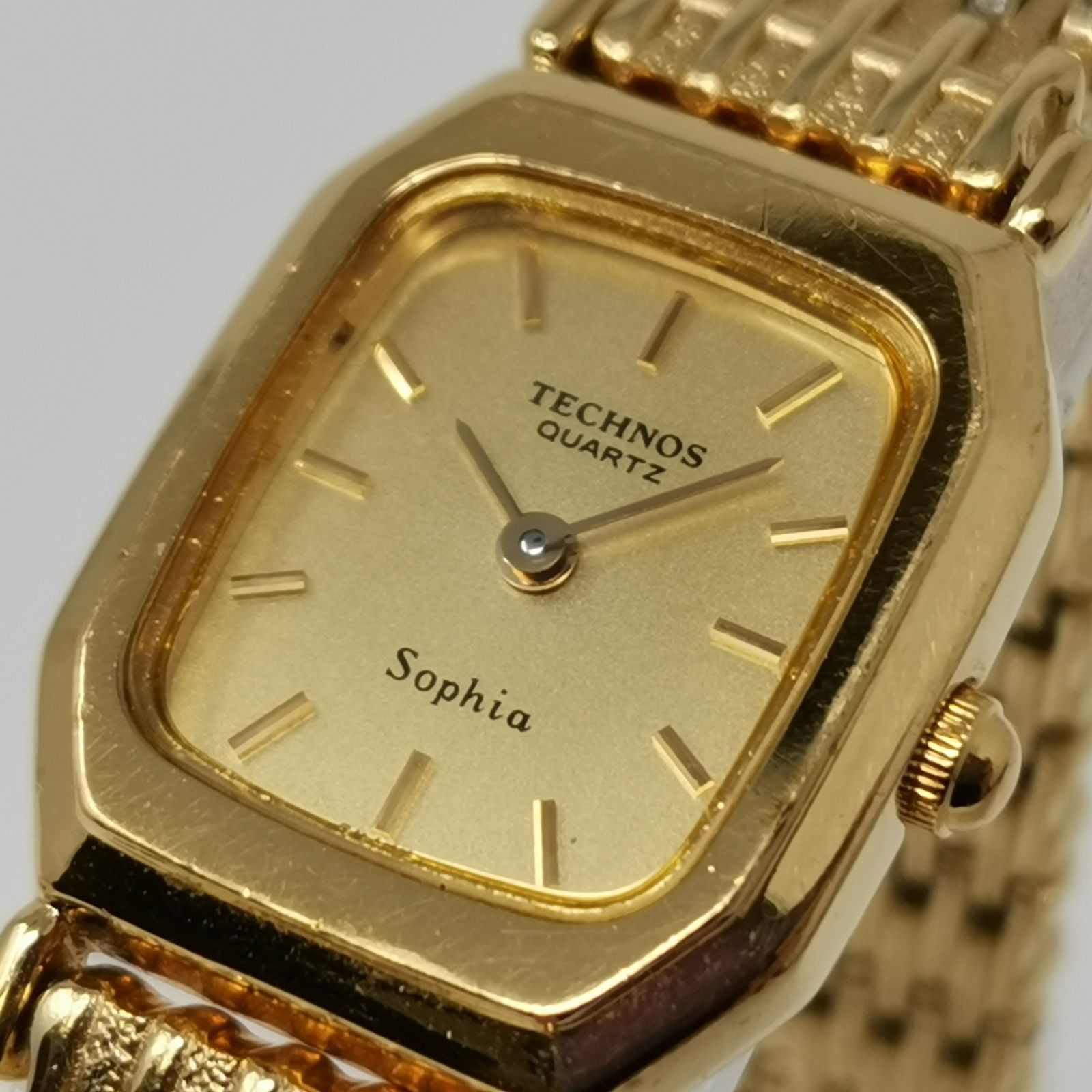 TECHNOS Sophia クォーツ　ゴールドカラー　レディース　動作未確認 中古品　管理番号ARCANKO1737