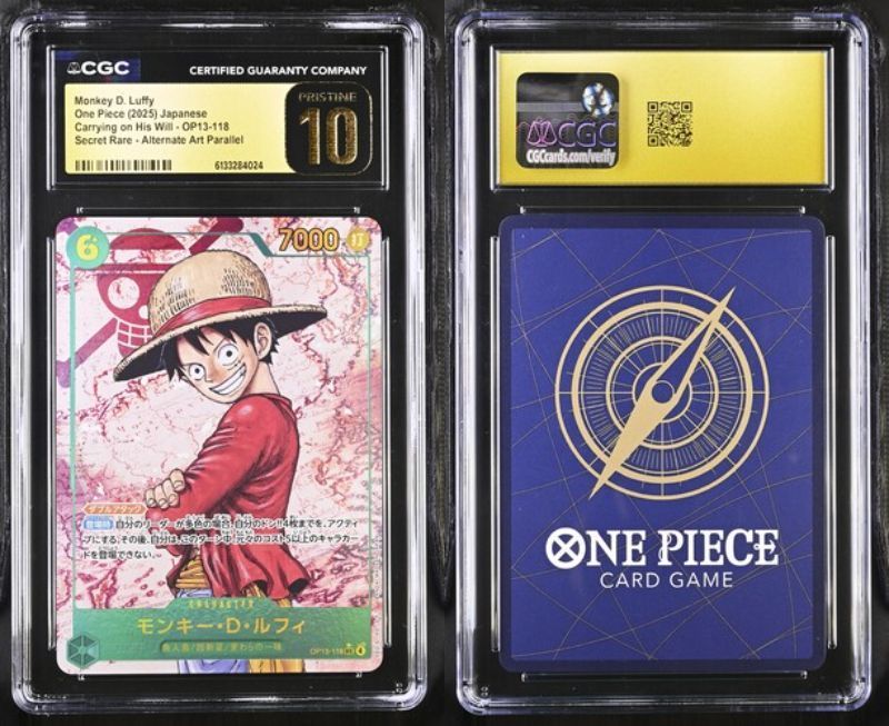 CGC10 PRISTINE PSA10以上 モンキー・D・ルフィ パラレル OP13-118 P