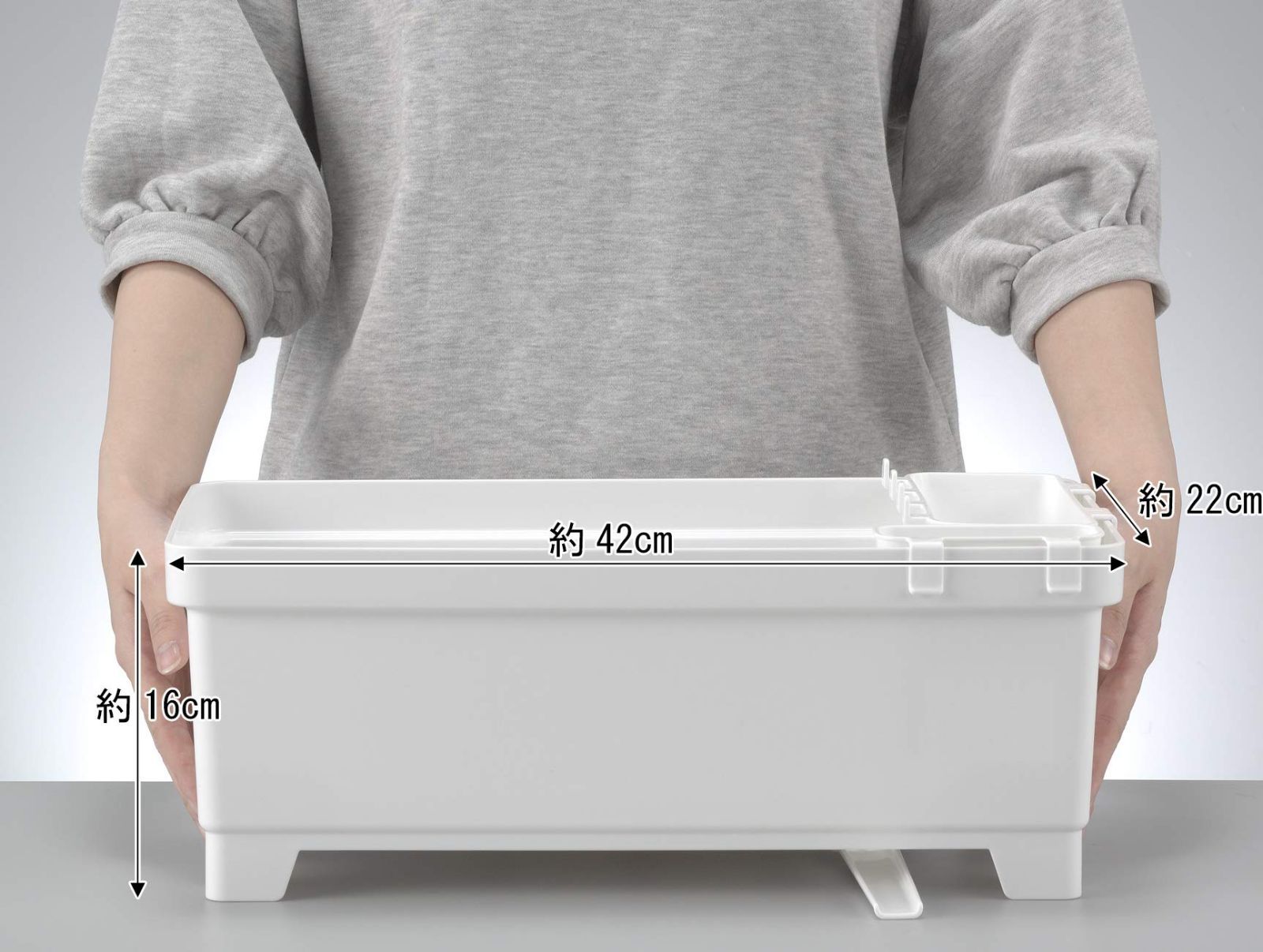 【売切注意】 日本製 0048 食器水切り セパレ 約22×42×高さ16cm ホワイト 水切りラック イノマタ化学 【売切注意】 日本製 0048 食器水切り セパレ 約22×42×高さ16cm ホワイト 水切りラック イノマタ化学