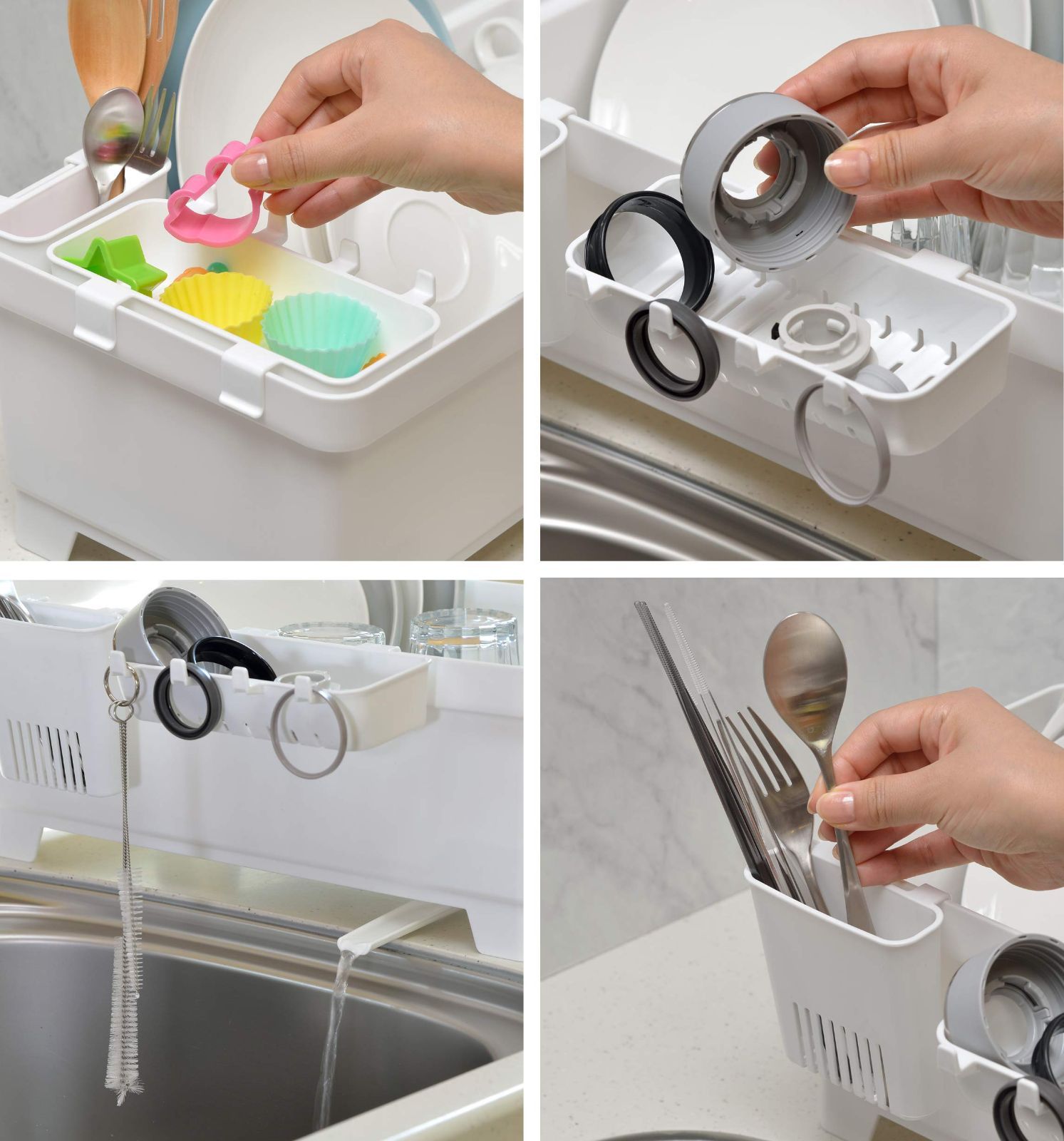 【売切注意】 日本製 0048 食器水切り セパレ 約22×42×高さ16cm ホワイト 水切りラック イノマタ化学 【売切注意】 日本製 0048 食器水切り セパレ 約22×42×高さ16cm ホワイト 水切りラック イノマタ化学