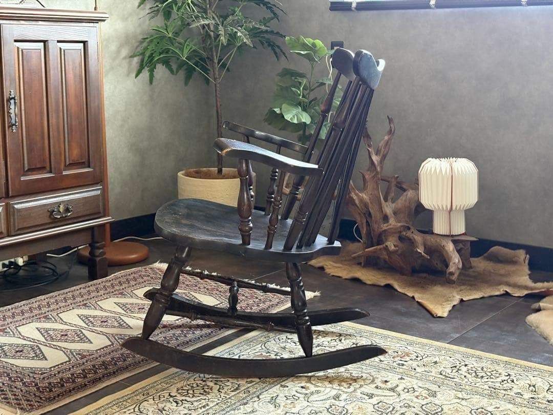 飛騨家具　古家具　スポーク　ヴィンテージ　ロッキングチェア　ビンテージ　IZ 飛騨家具 古家具 スポーク ヴィンテージ ロッキングチェア ビンテージ