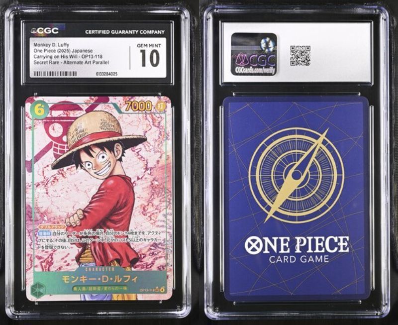 CGC10 PSA10相当 モンキー・D・ルフィ パラレル OP13-118 P-SEC 第13弾