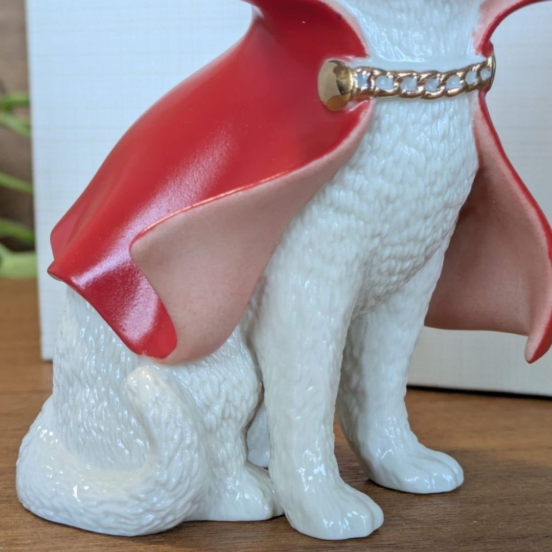 大きなサイズ レノックス 小悪魔 猫 陶器 置物 デビル ペルシャ猫 24K