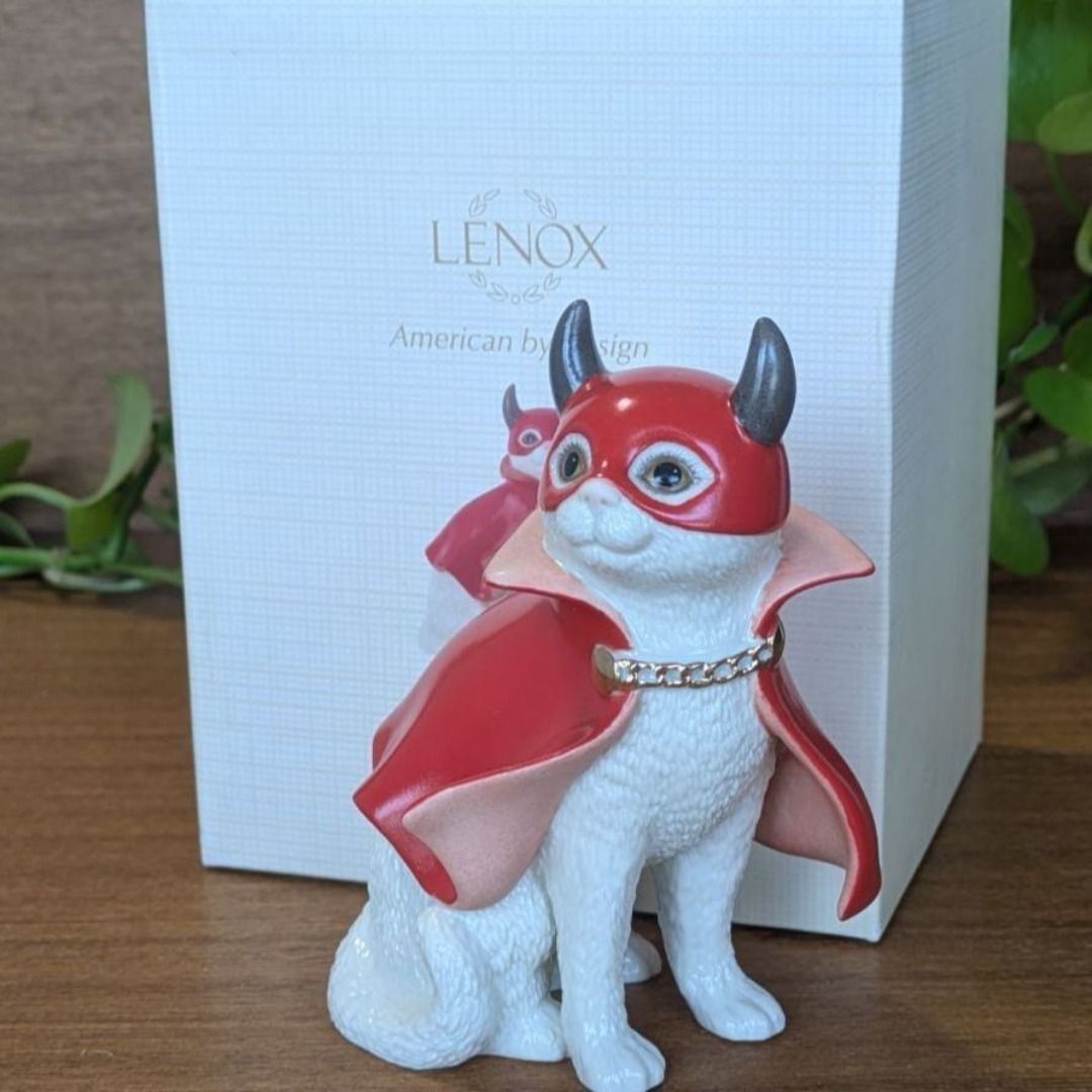 大きなサイズ レノックス 小悪魔 猫 陶器 置物 デビル ペルシャ猫 24K 大きなサイズ レノックス 小悪魔 猫 陶器 置物 デビル ペルシャ猫 24K