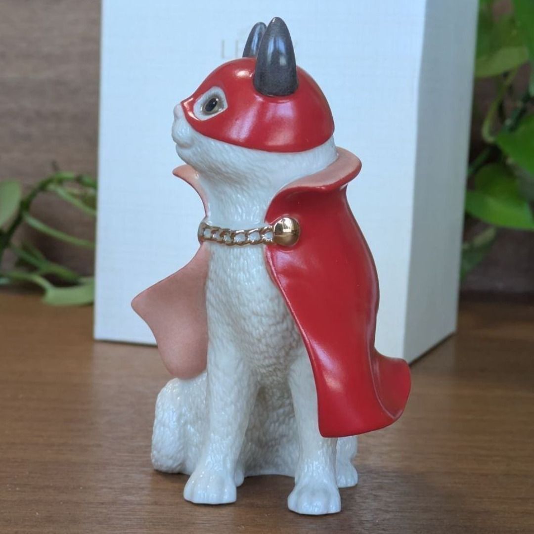 大きなサイズ レノックス 小悪魔 猫 陶器 置物 デビル ペルシャ猫 24K