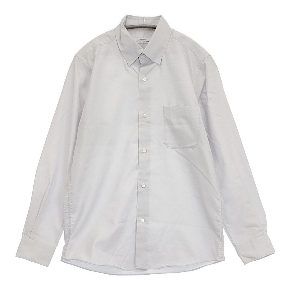 green label relaxing エブリットオックスフォードムジスナップボタンダウンドレスシャツ 長袖シャツ ライトグレー メンズ グリーンレーベルリラクシング6-0414M