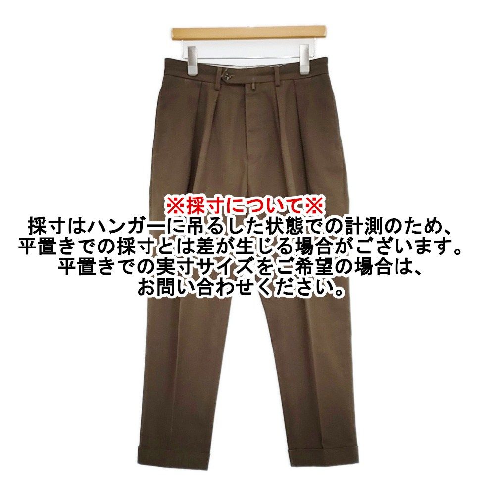 NEAT コットンポリエステル タックパンツ サイズ44 スラックス パンツ カーキ メンズ ニート【中古】6-0414G♪ NEAT コットンポリエステル タックパンツ サイズ44 スラックス パンツ