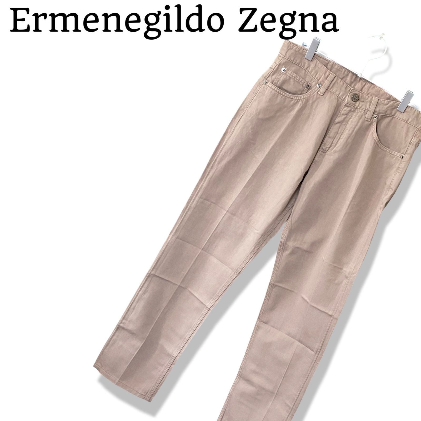 Ermenegildo Zegna エルメネジルドゼニア ベージュ メンズ パンツ チノパン カジュアルパンツ シンプル【Mサイズ相当】195TY