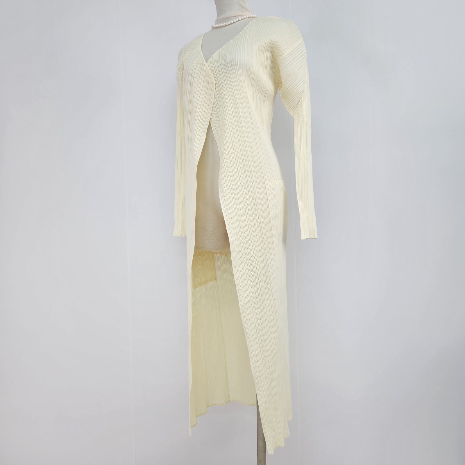 美品 PLEATS PLEASE ロングカーディガン プリーツプリーズ 羽織り 