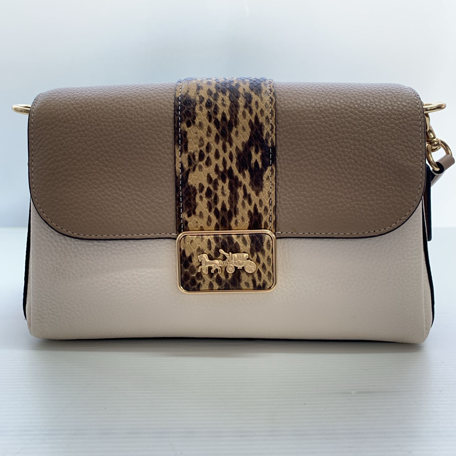 COACH コーチ グレース カラーブロック パイソン CD483 2way 