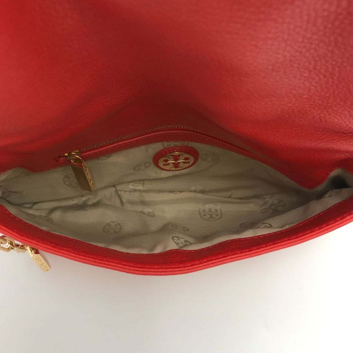 美品 Tory Burch トリーバーチ ショルダーバッグ チェーン レッド系 