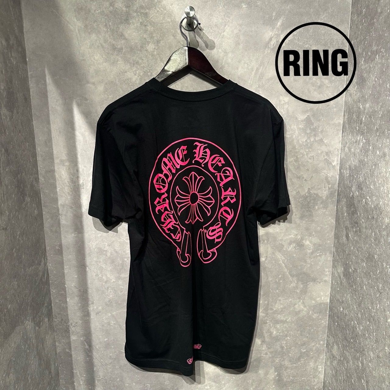 Chrome Hearts PINK Horseshoe S/S Tee BLK-激安通販 美品