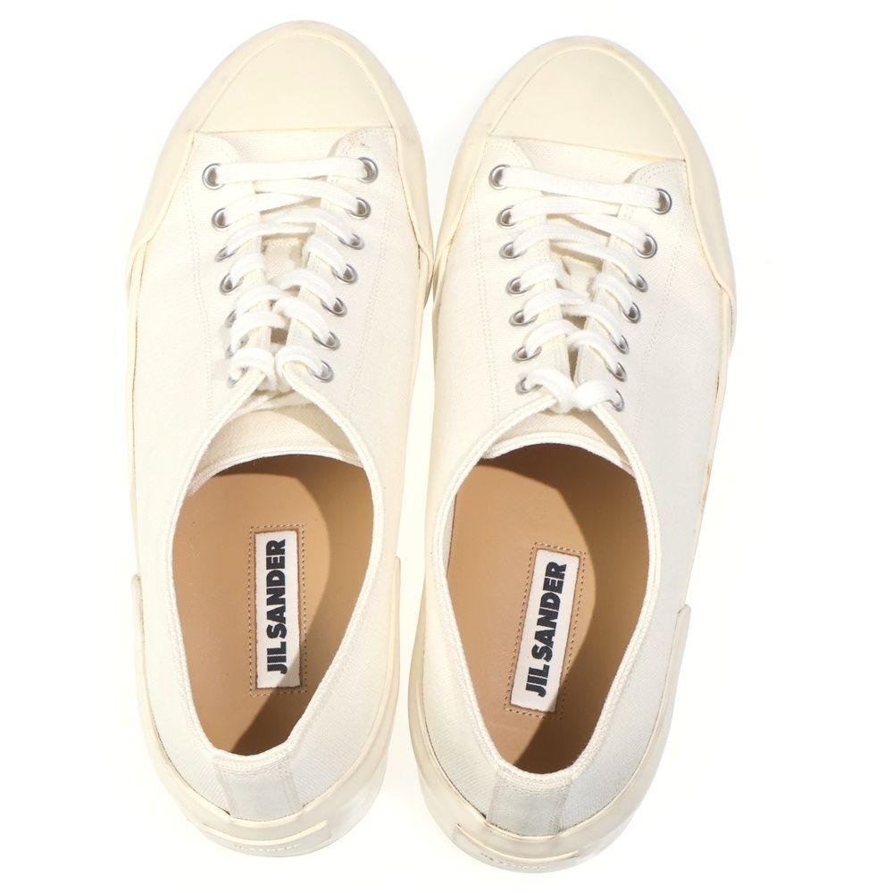 JIL SANDER (ジルサンダー) LOW TOP CANVAS SNEAKERS レースアップ