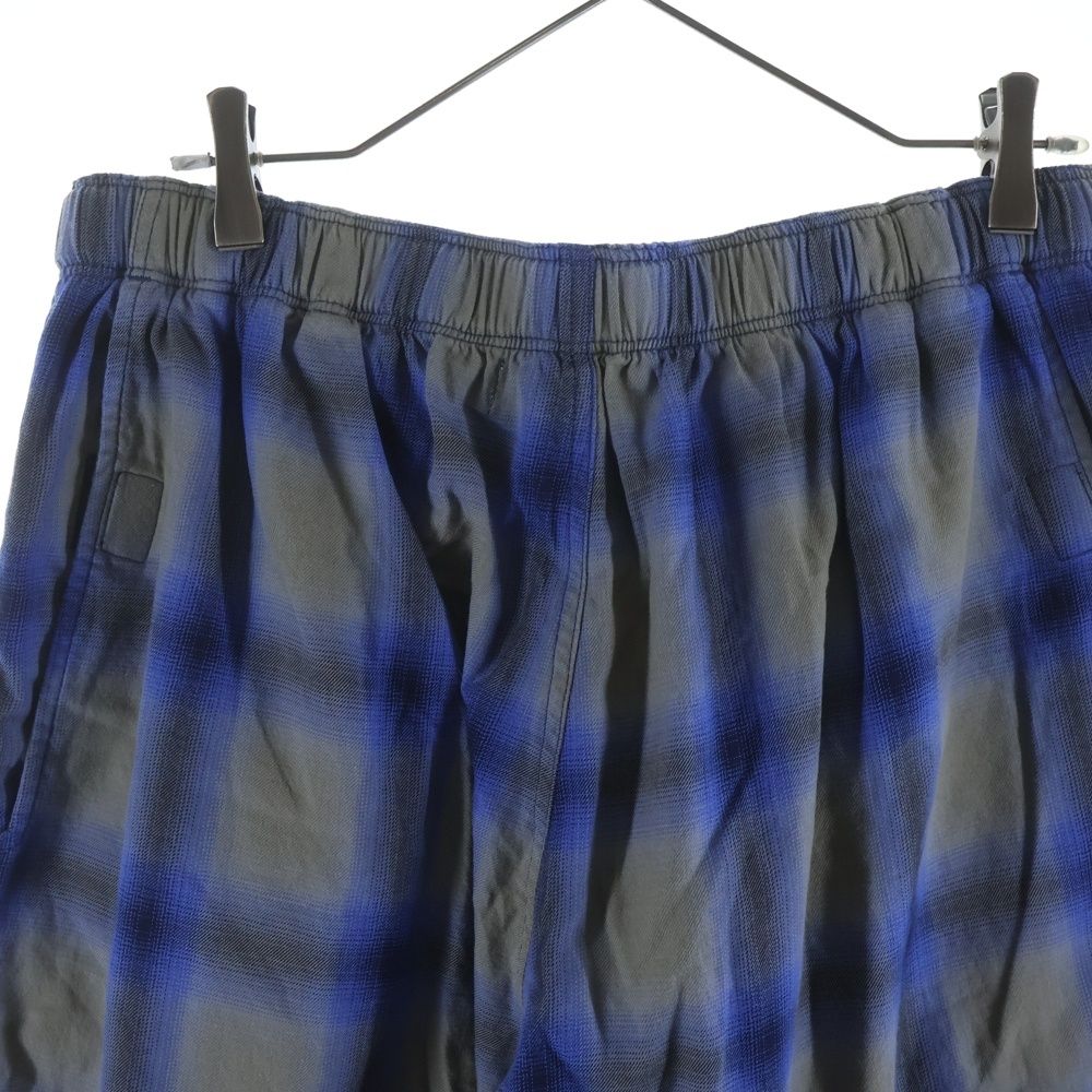 bal バル PLAID WIDE MOUNTAIN PANT チェックワイドマウンテンパンツ ブルー bal (バル) PLAID WIDE MOUNTAIN PANT チェックワイドマウンテンパンツ