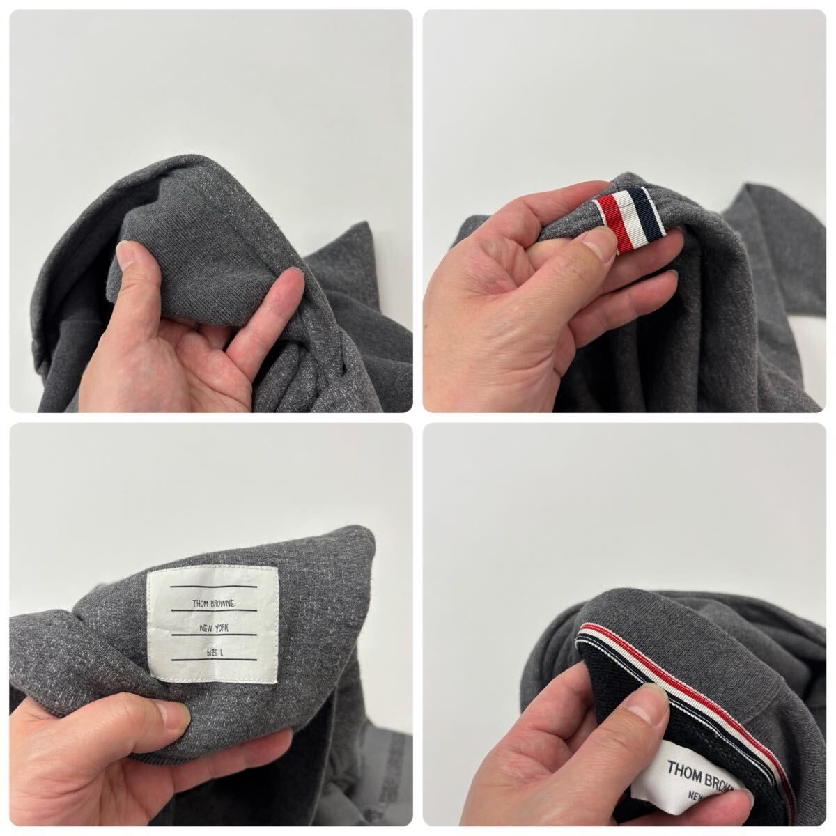 THOM BROWNE トムブラウン 4 BAR グログランテープ プルオーバー 