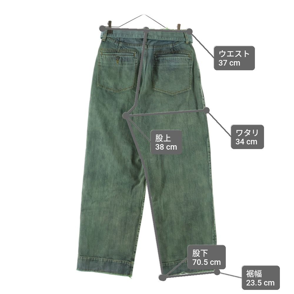 YOKE (ヨーク) 24SS BELTED WIDE-LEGGED DENIM TROUSERS ベルトワイド