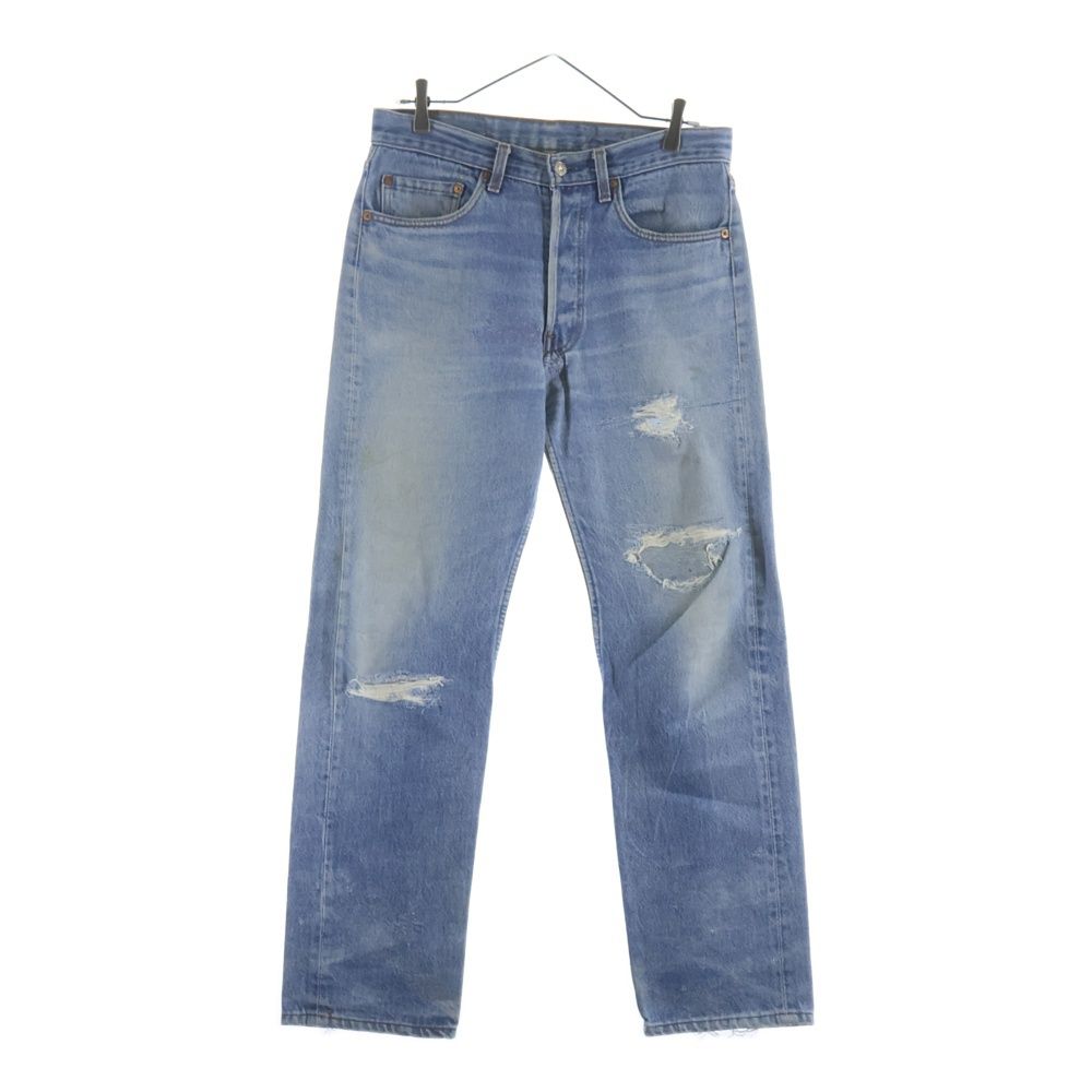 Levi's 501 80s w32 USA 製インディゴ ストレートデニム Levi's (リーバイス) 80s USA製 501xx ボタンフライ ストレートデニム