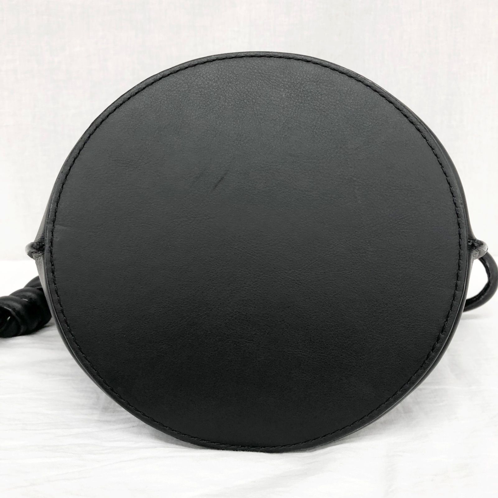 【極美品】ORSETTO　CORDA ハンドバッグ バケツバッグ　ブラック 訳あり美品 ORSETTO オルセット CORDA ハンドバッグ カウレザー バケツ