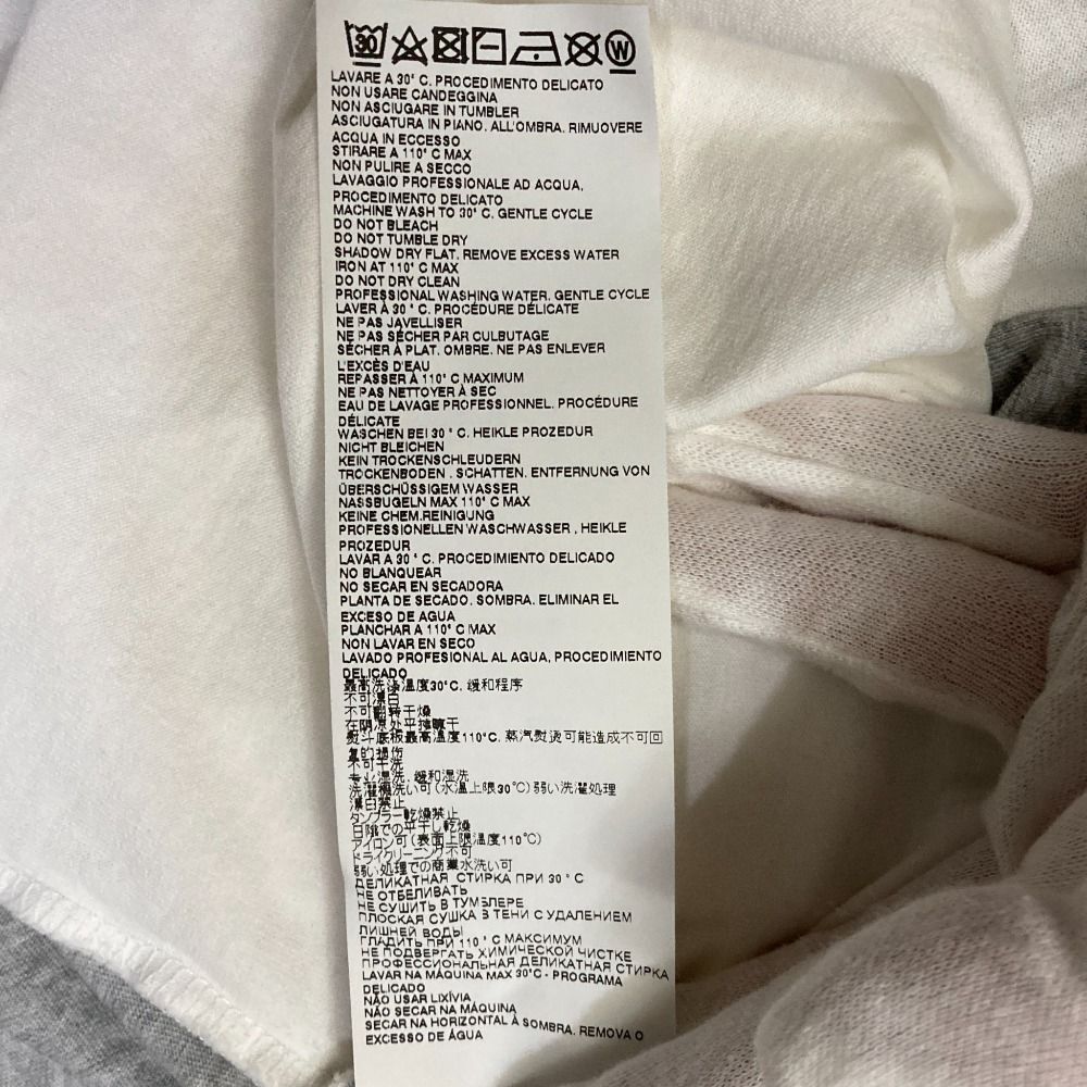 美品 22SS MM6 Maison Margiela エムエムシックス メゾンマルジェラ ロゴプリント レイヤードカットソー S52GC0239 Mサイズ ホワイト レディース 古着 中古 USED 美品 22SS MM6 Maison Margiela エムエムシックス メゾンマルジェラ