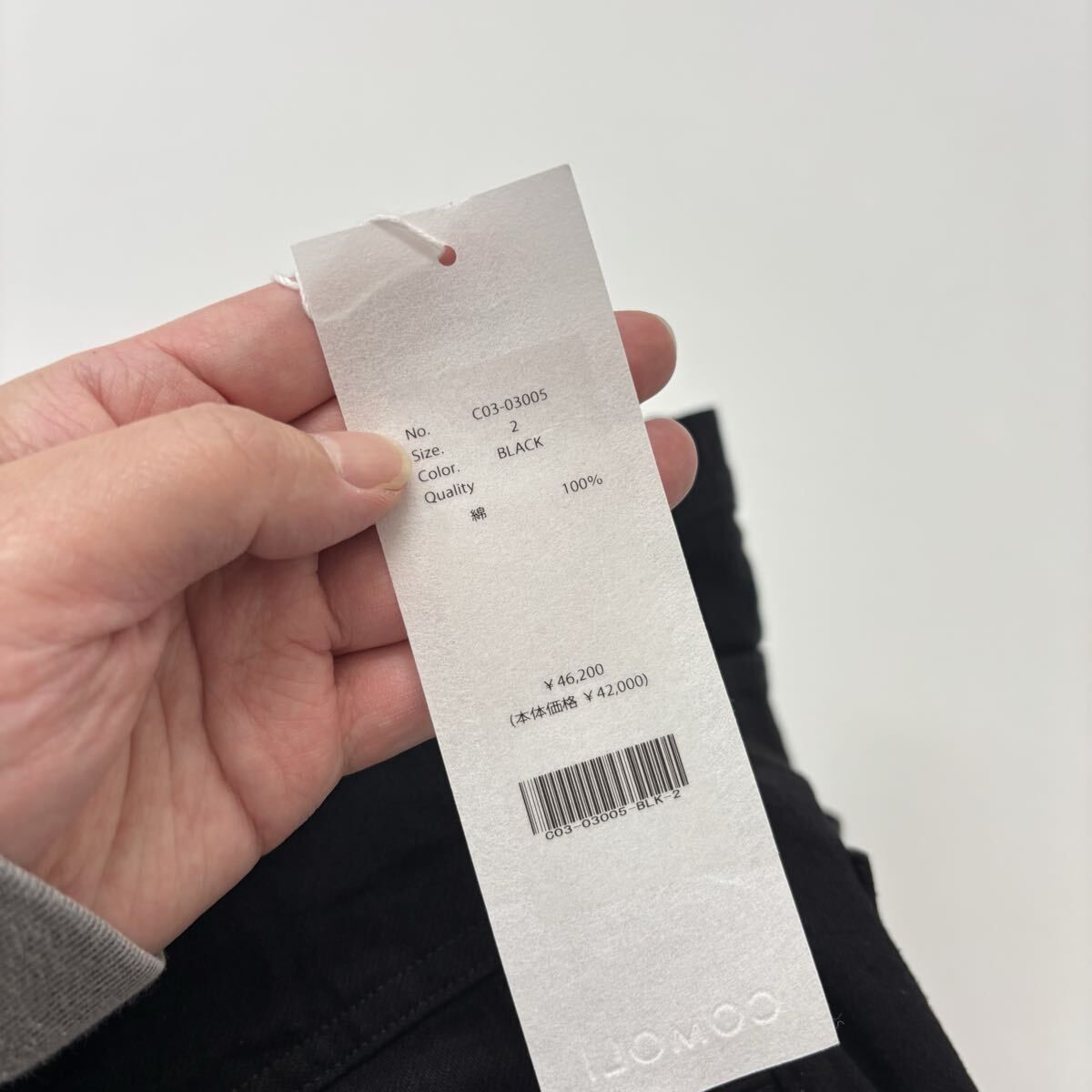25aw 2025 新品 COMOLI コモリ COMOLI ブラック デニム テーパード 