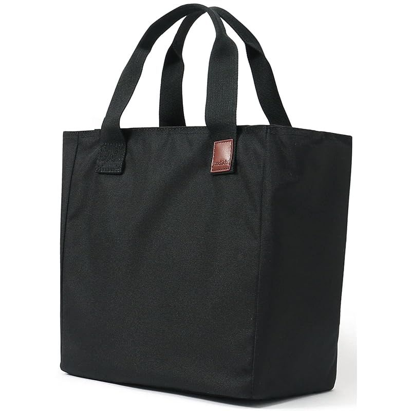 【新品】 [Lunchichi] ランチバッグ 保冷バッグ お弁当 エコバッグ 男性 ソフトクーラー 保冷 7L (1.ブラック) 0
