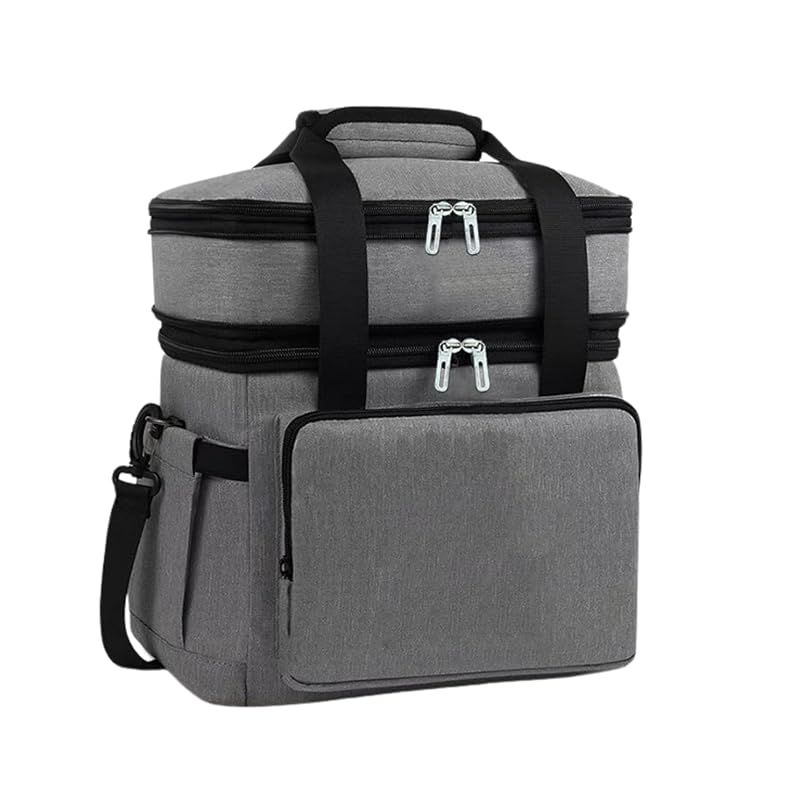 【新品】 COZENTA クーラーボックス ソフト 小型 軽量 2層式 保温保冷 手提げ ショルダー 2WAY 18L (グレー) 1