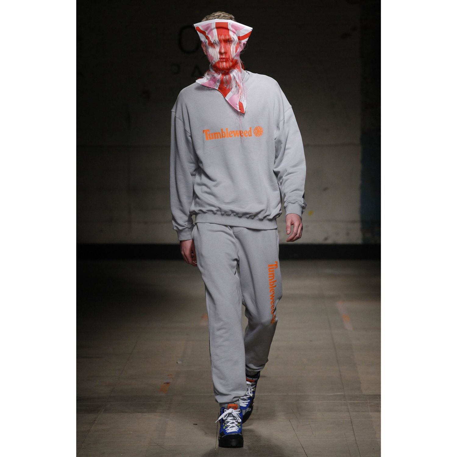 CHRISTOPHER SHANNON | TUMBLEWEED TRACKPANT (GREY) スウェットパンツ トラックパンツ ロゴ グラフィック プリント ボトムス メンズ グレー