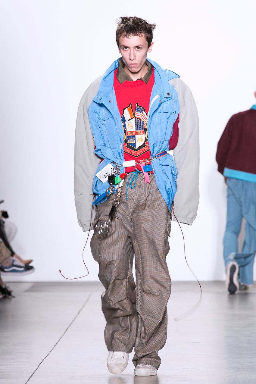 LANDLORD NEW YORK | BAGGY SUIT PANTS (CHECK) カーゴパンツ バギーパンツ ワイドパンツ ドローコード ボトムス メンズ チェック