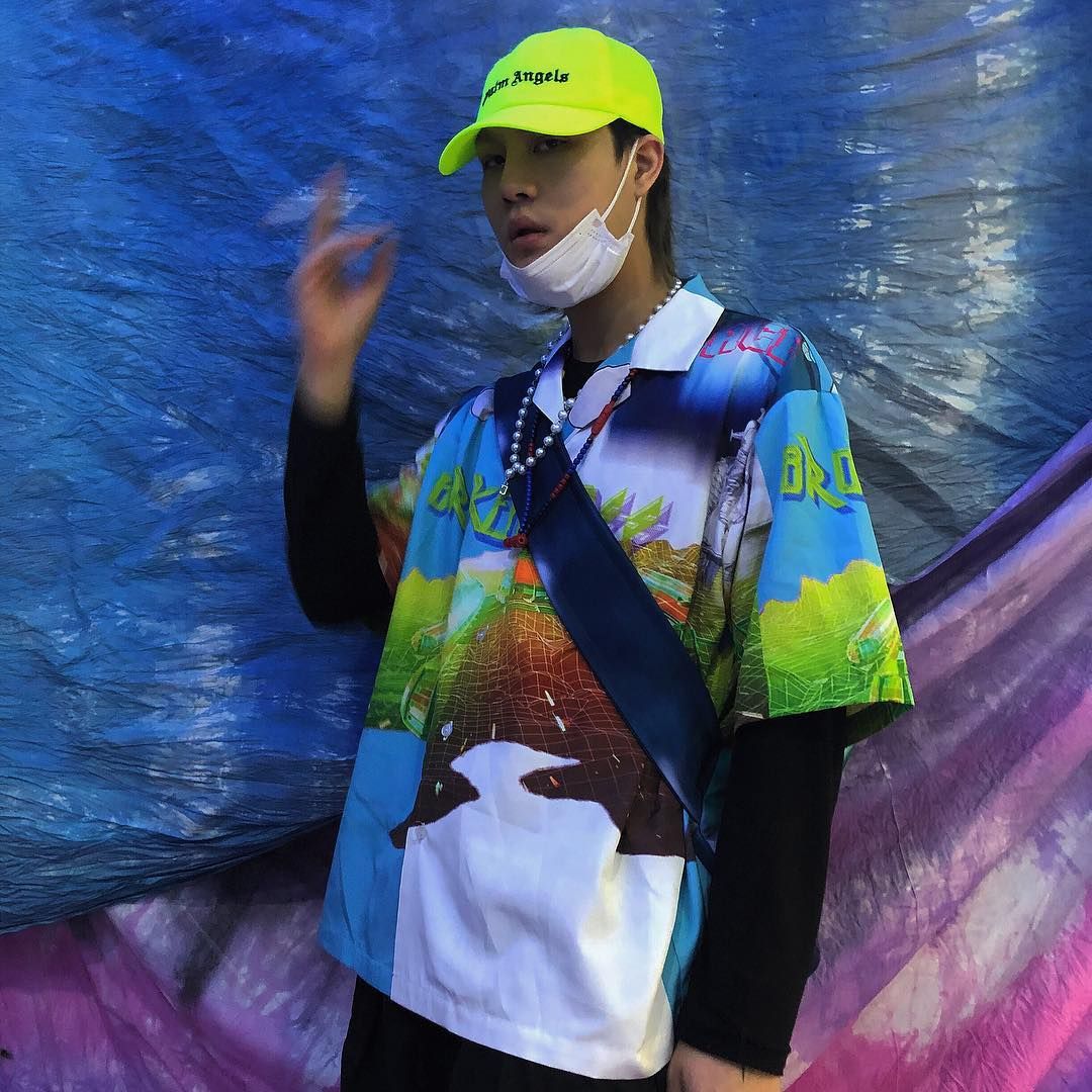 BROKEN CROSS | SPACE SHIRT (MULTI) 総柄 半袖 開襟シャツ オープンカラーシャツ ロゴ グラフィック プリント トップス 春夏 メンズ