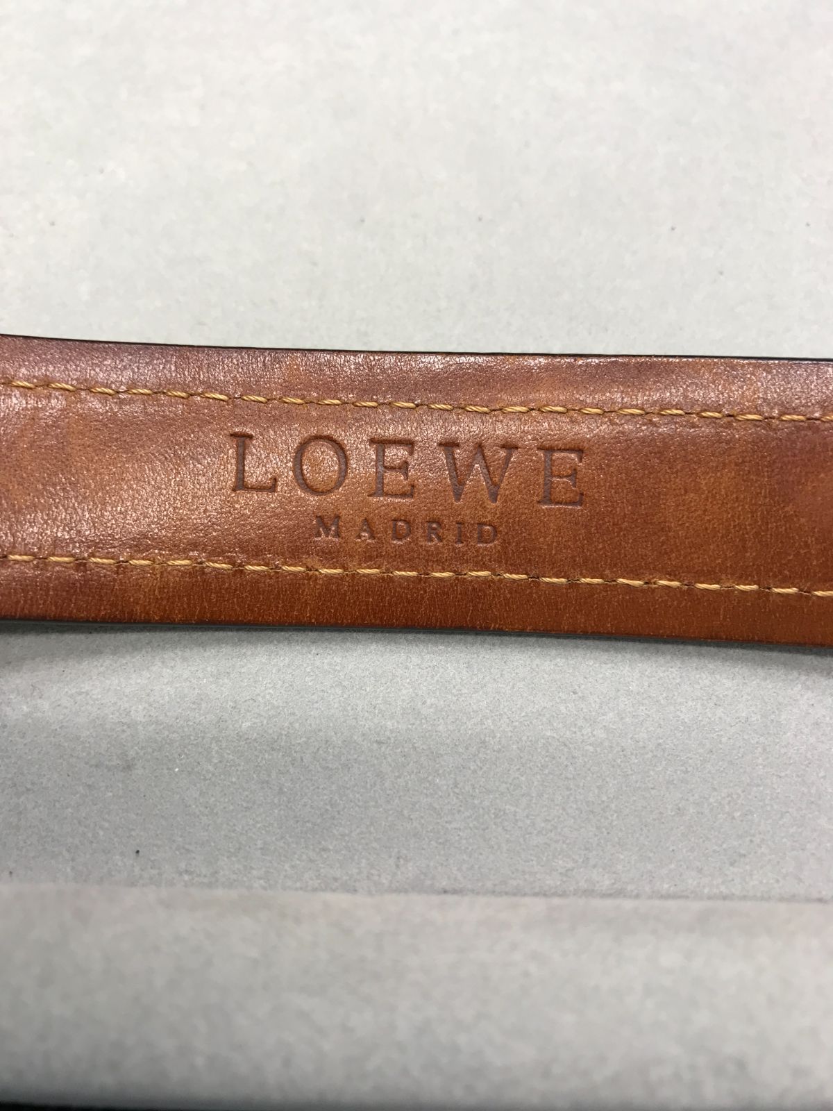 LOEWE ロエベ ベルト 表記サイズ50/90 レザー×スエード ブラウン系