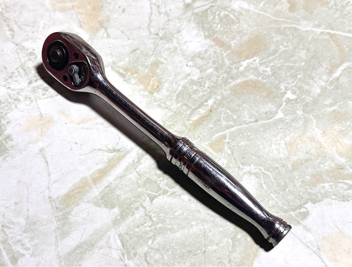 Snap-on スナップオン 3/8 プッシュ キャンセル ラチェット レンチ ハンドル F723A ⑤ ツール 整備 工具