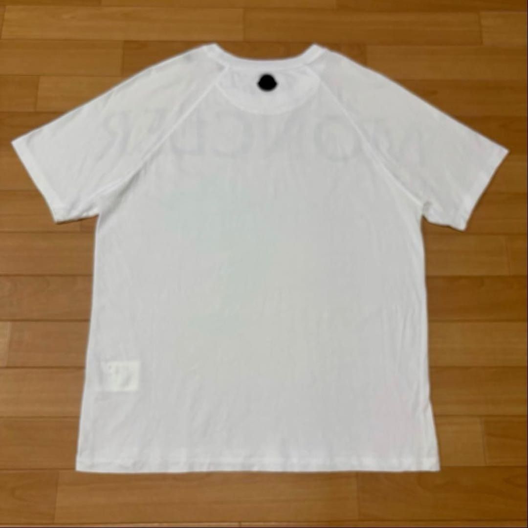 モンクレール 文字ロゴ ラバーワッペン Lホワイト Tシャツ 5S425