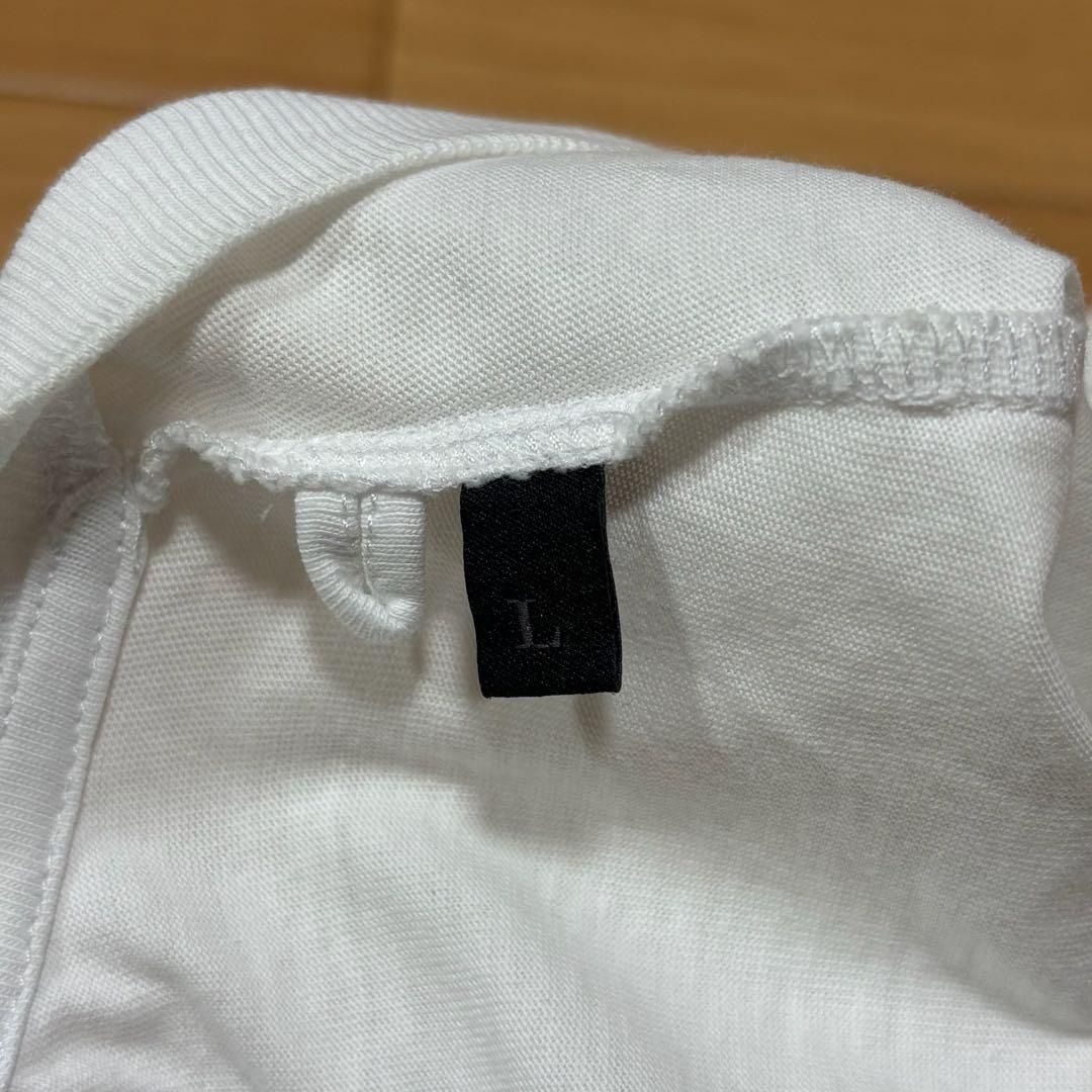 モンクレール 文字ロゴ ラバーワッペン Lホワイト Tシャツ 5S425 モンクレール 文字ロゴ ラバーワッペン Lホワイト Tシャツ 5S425