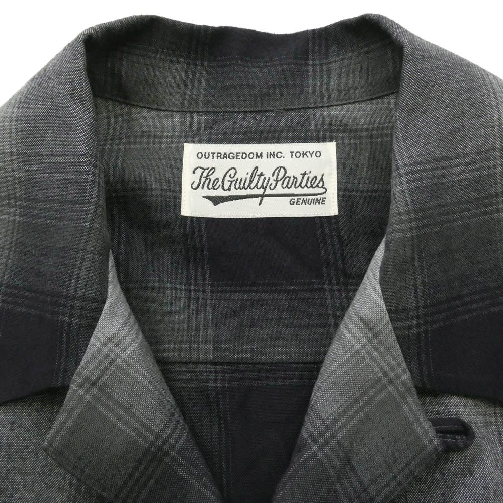 WACKO MARIA ワコマリア OMBRE CHECK OPEN COLLAR SHIRT L/S オンブレ