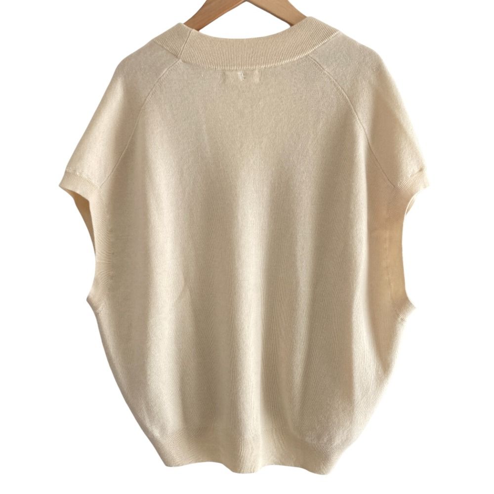 良品 23AW TB TOMORROWLAND .B トゥモローランドビー カシミヤ100％ Vネックベスト サイズF アイボリー レディース 古着 中古 USED 良品 23AW TB TOMORROWLAND .B トゥモローランドビー カシミヤ100％ V