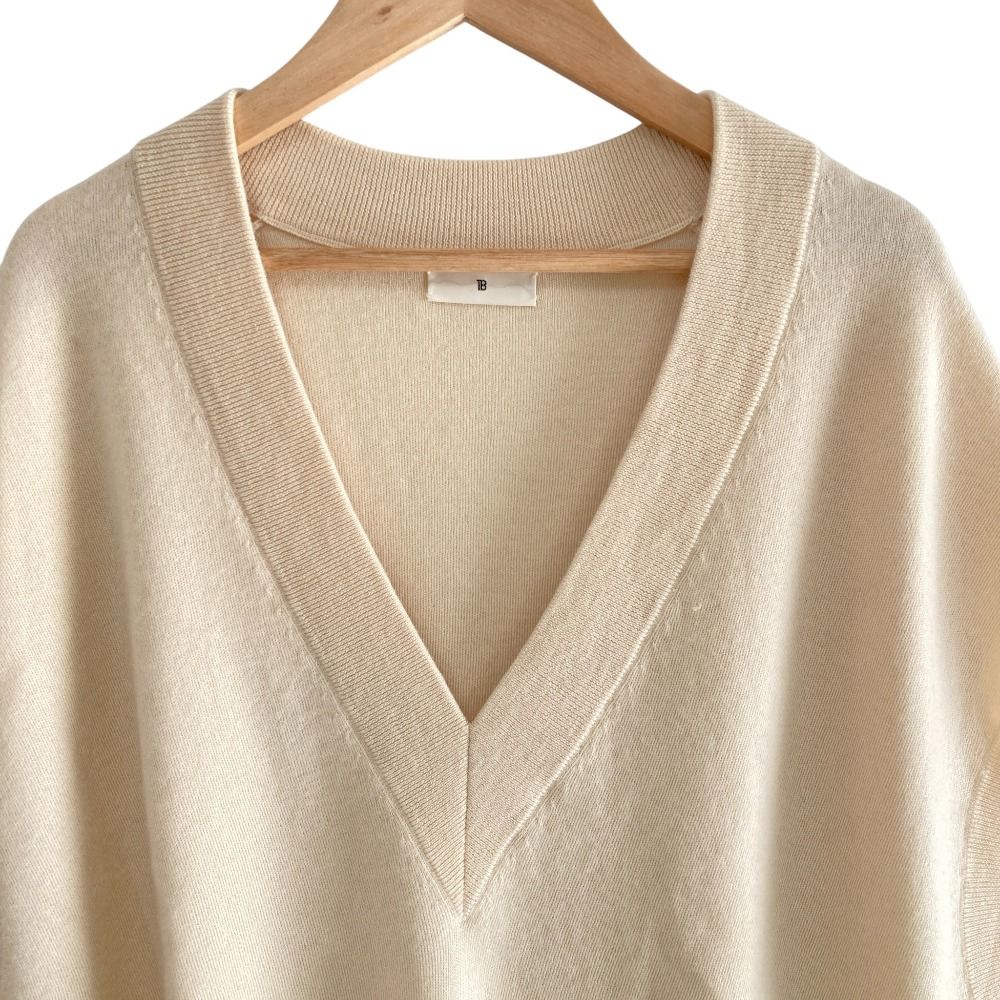 良品 23AW TB TOMORROWLAND .B トゥモローランドビー カシミヤ100％ Vネックベスト サイズF アイボリー レディース 古着 中古 USED 良品 23AW TB TOMORROWLAND .B トゥモローランドビー カシミヤ100％ V